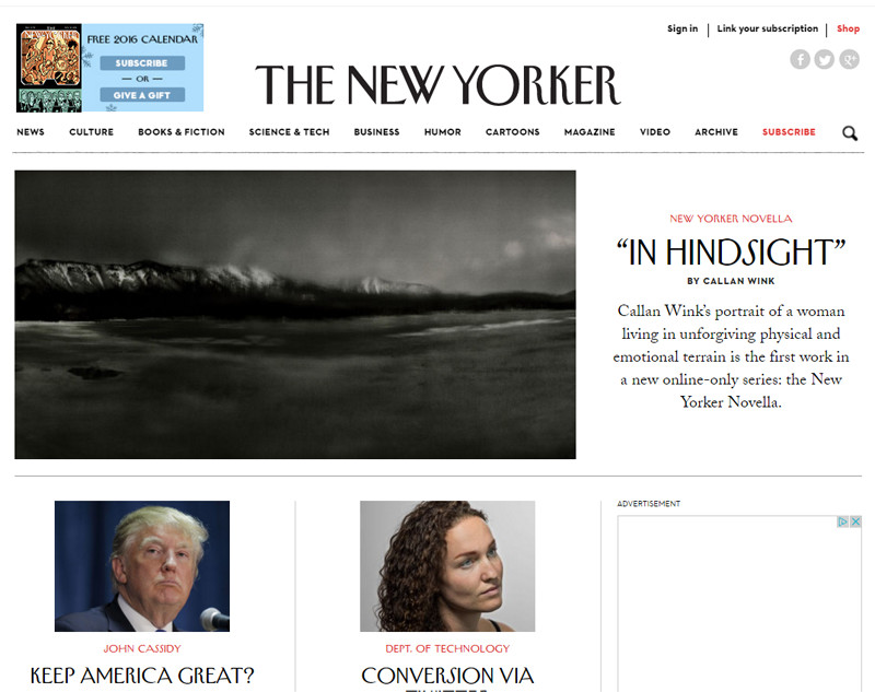 The New Yorker, beroemde WordPress sites